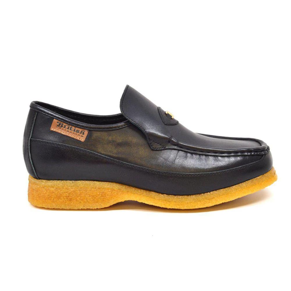 British Walkers Power Men's Leather Slip On Crepe Sole Shoes