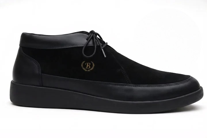 Buy Johnny Famous Central Park Red Suede and Leather with Black Sole High Tops | Bally Style Sneakers 2026