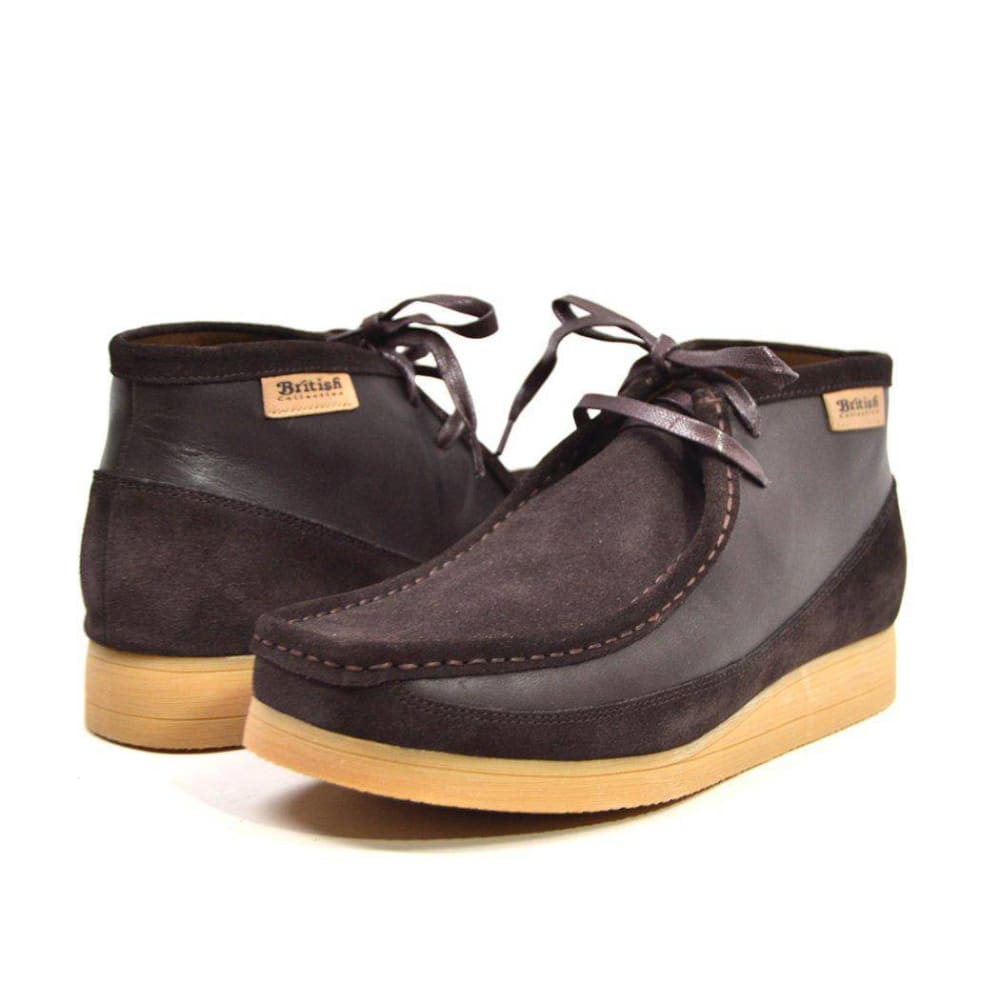 British Walkers Castle Men's Lace-Up in Black Leather & Suede - Don't Panic Shoes