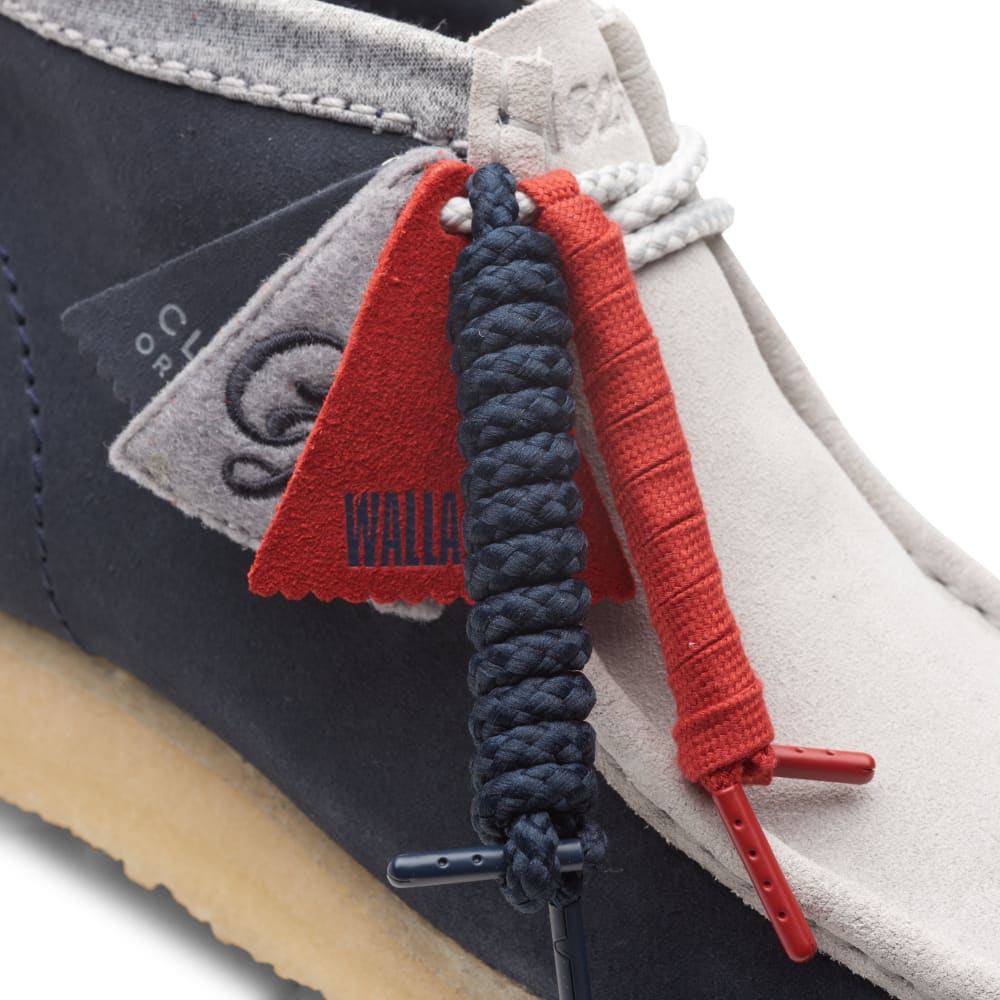 Clarks Wallabee VCY Men’s Suede Shoes in Red and Gray - Don't Panic Shoes