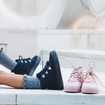 Kids Pink Handcrafted Boots with Safe Non-Slip Sole - Don't Panic Shoes