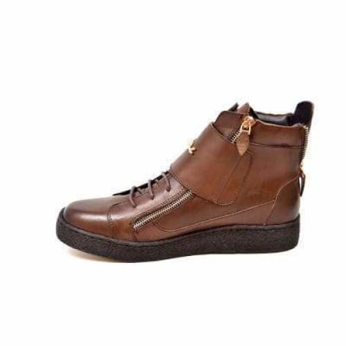 Men’s Crepe Sole Leather High Tops by British Walkers - Don't Panic Shoes