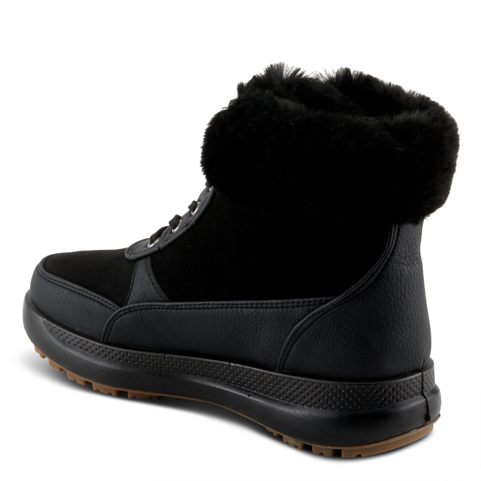 Vegan Leather Lace-Up Boots for Winter Comfort - Don't Panic Shoes