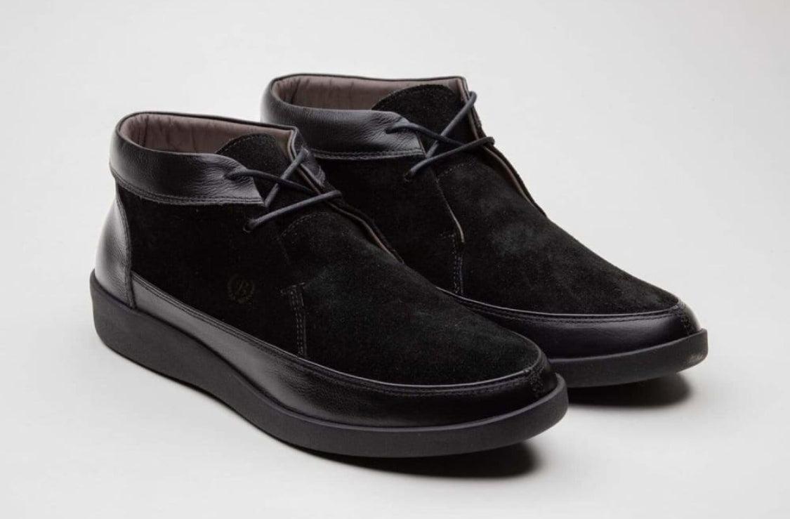 Vintage 80s Black Leather High-Tops by Johnny Famous - Don't Panic Shoes