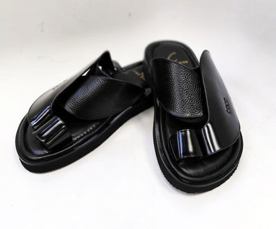 C Collection Calfskin Sandal - Black