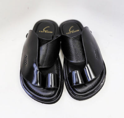 C Collection Calfskin Sandal - Black