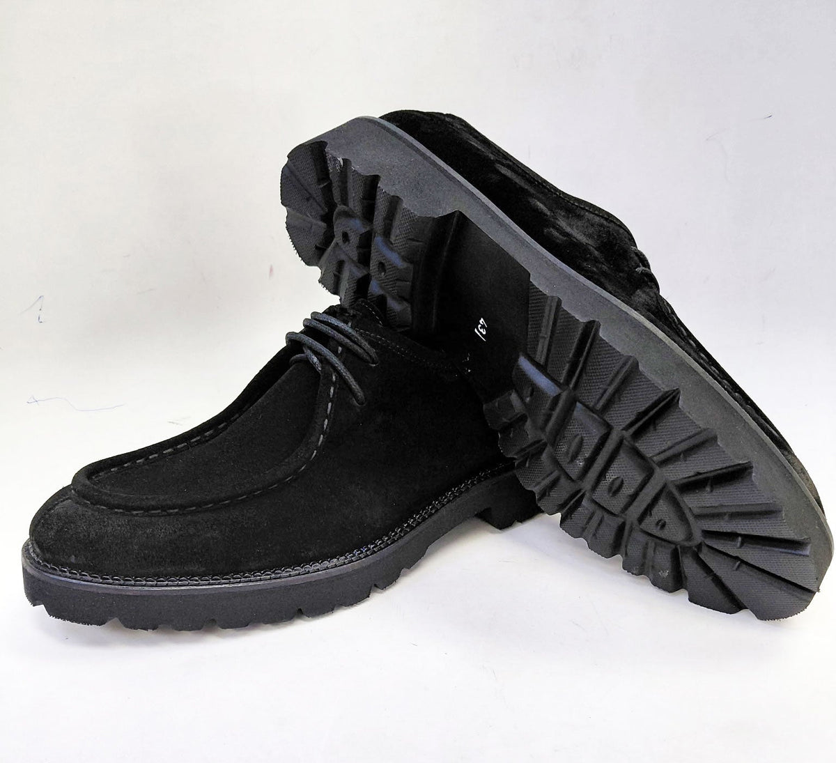 C Collection Suede Lace Up Shoe - Black