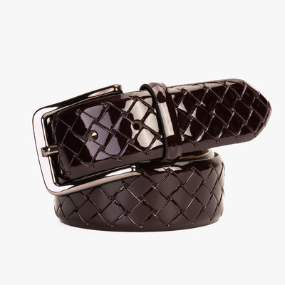 Vinci Leather The Rico Burgundy Color Calfskin Belt – product view 1
