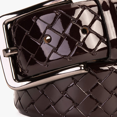 Vinci Leather The Rico Burgundy Color Calfskin Belt – product view 3