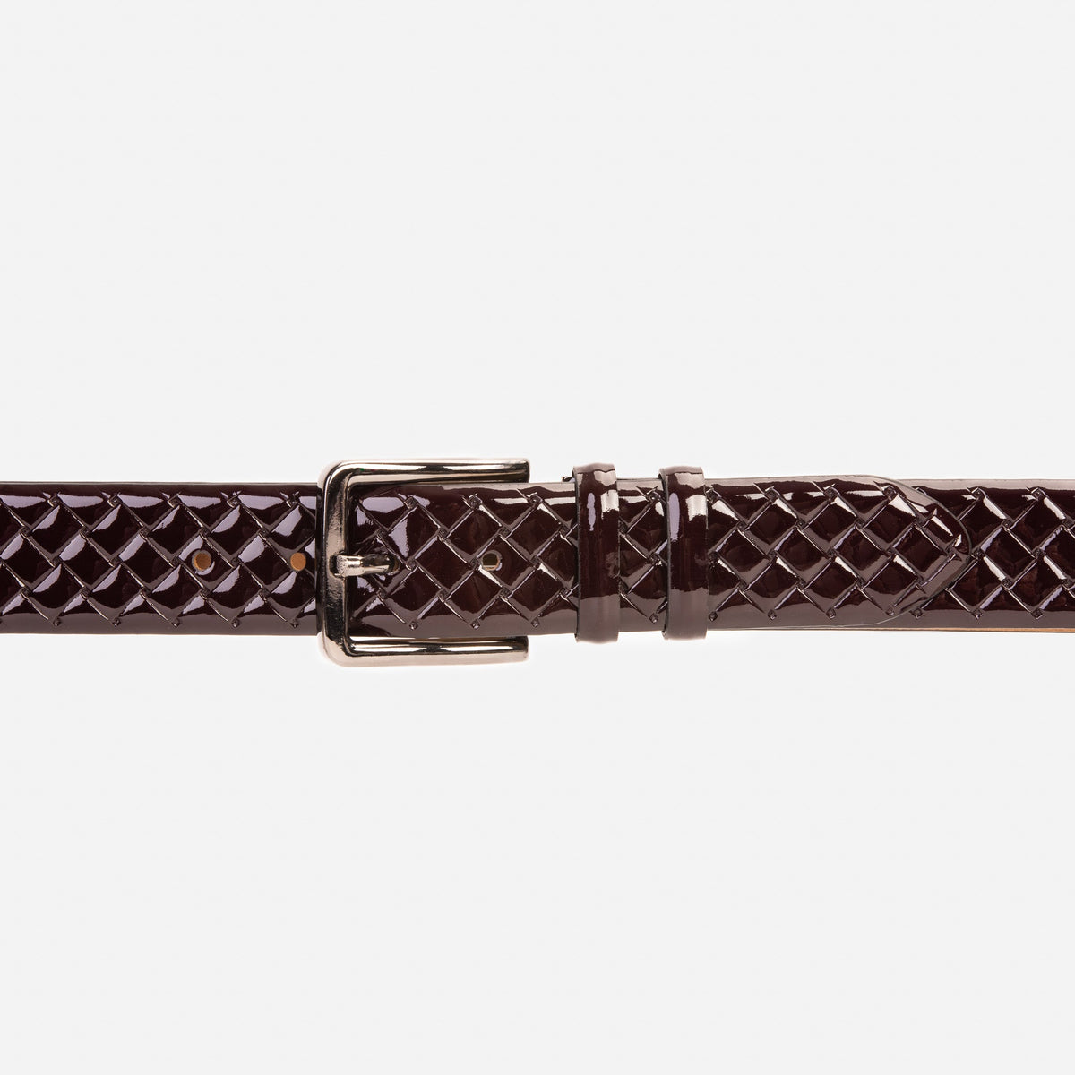 Vinci Leather The Rico Burgundy Color Calfskin Belt – product view 2