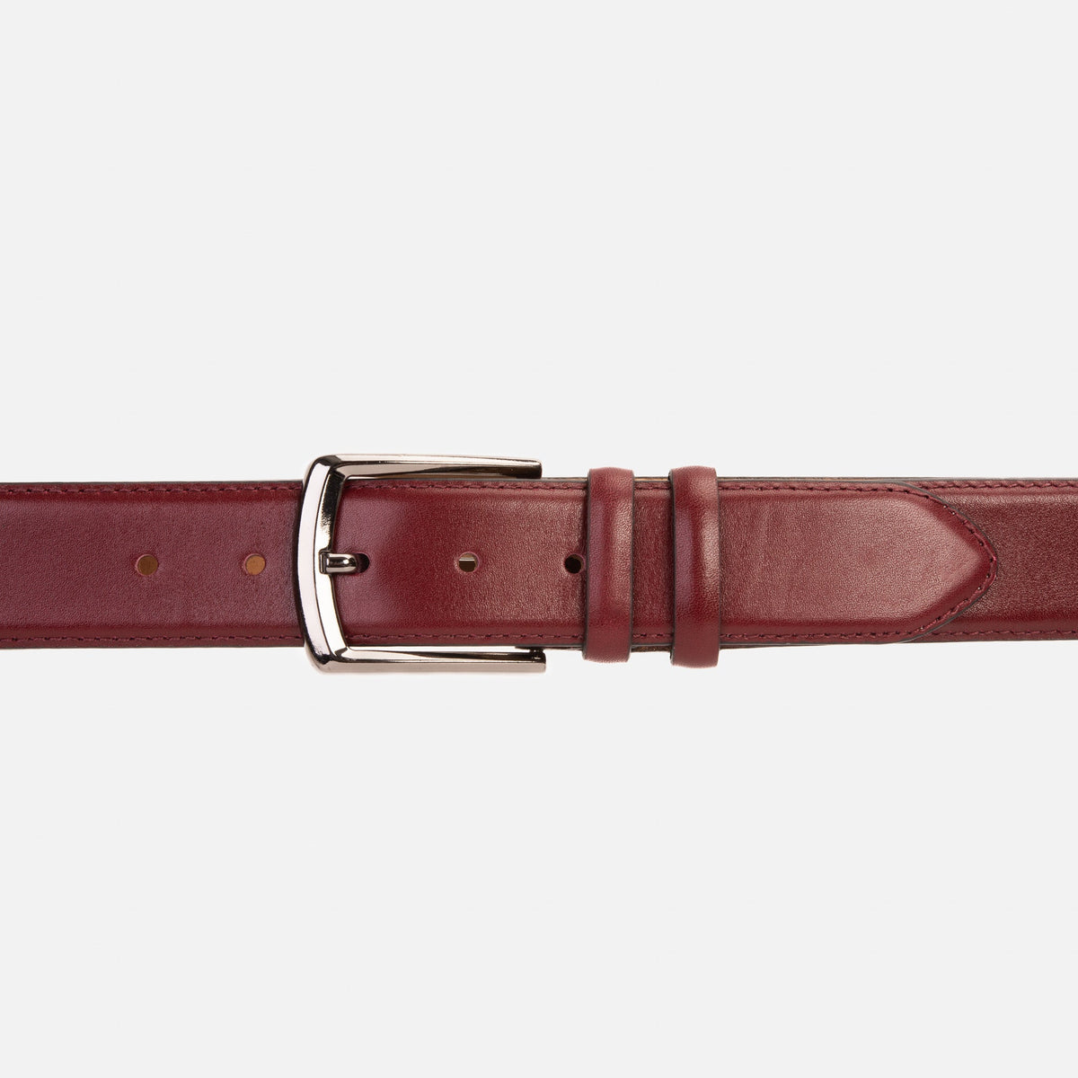 Vinci Leather The Royal Hand Craft Burgundy Leather Belt – product view 2