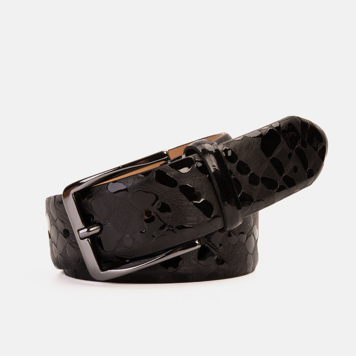 Vinci Leather The Arnold Black Leather Belt – product view 1