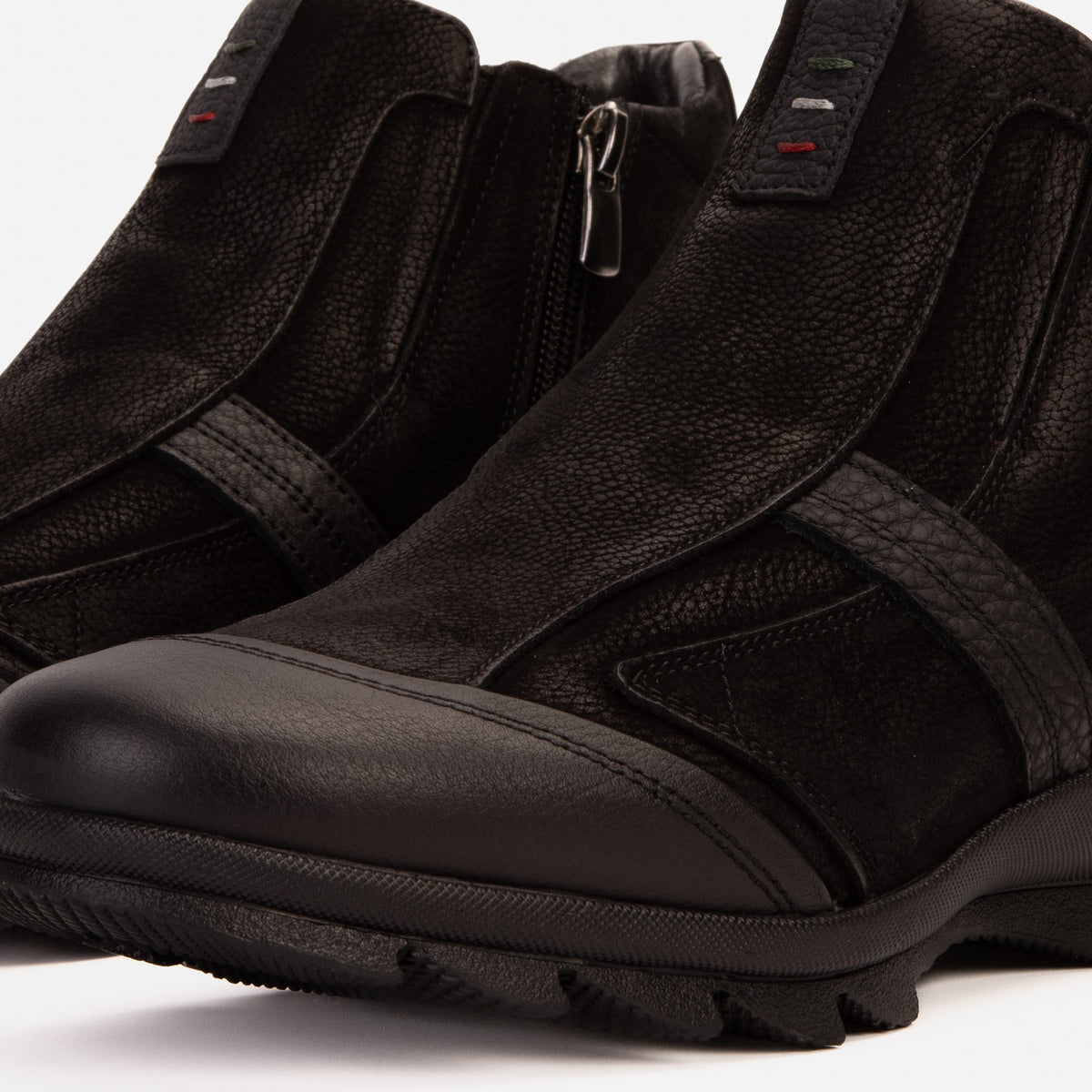 Vinci Leather The Montreal Suede Black Leather Casual Zip-Up Ankle Men Boot – product view 6