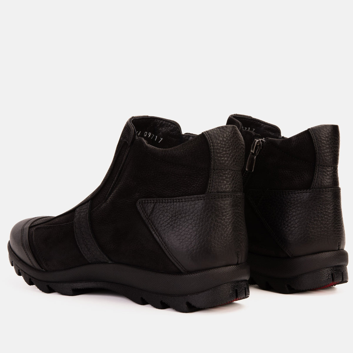 Vinci Leather The Montreal Suede Black Leather Casual Zip-Up Ankle Men Boot – product view 5