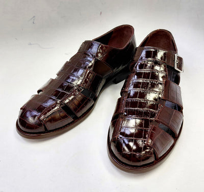 C Collection Crocodile Sandal - Brown