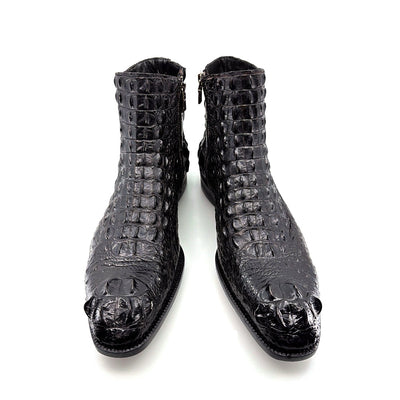 Maurice El Paso Hornback Custom Made Alligator Boot Black