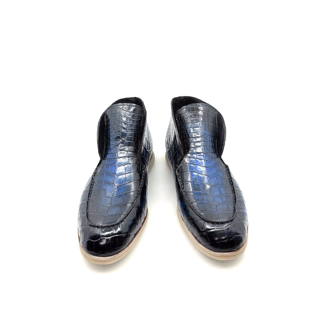 Maurice Nashville Custom Made Alligator Shoe - Navy