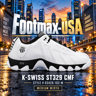 K-Swiss St329 Cmf - White / Black - 04326-102-M — product view 1