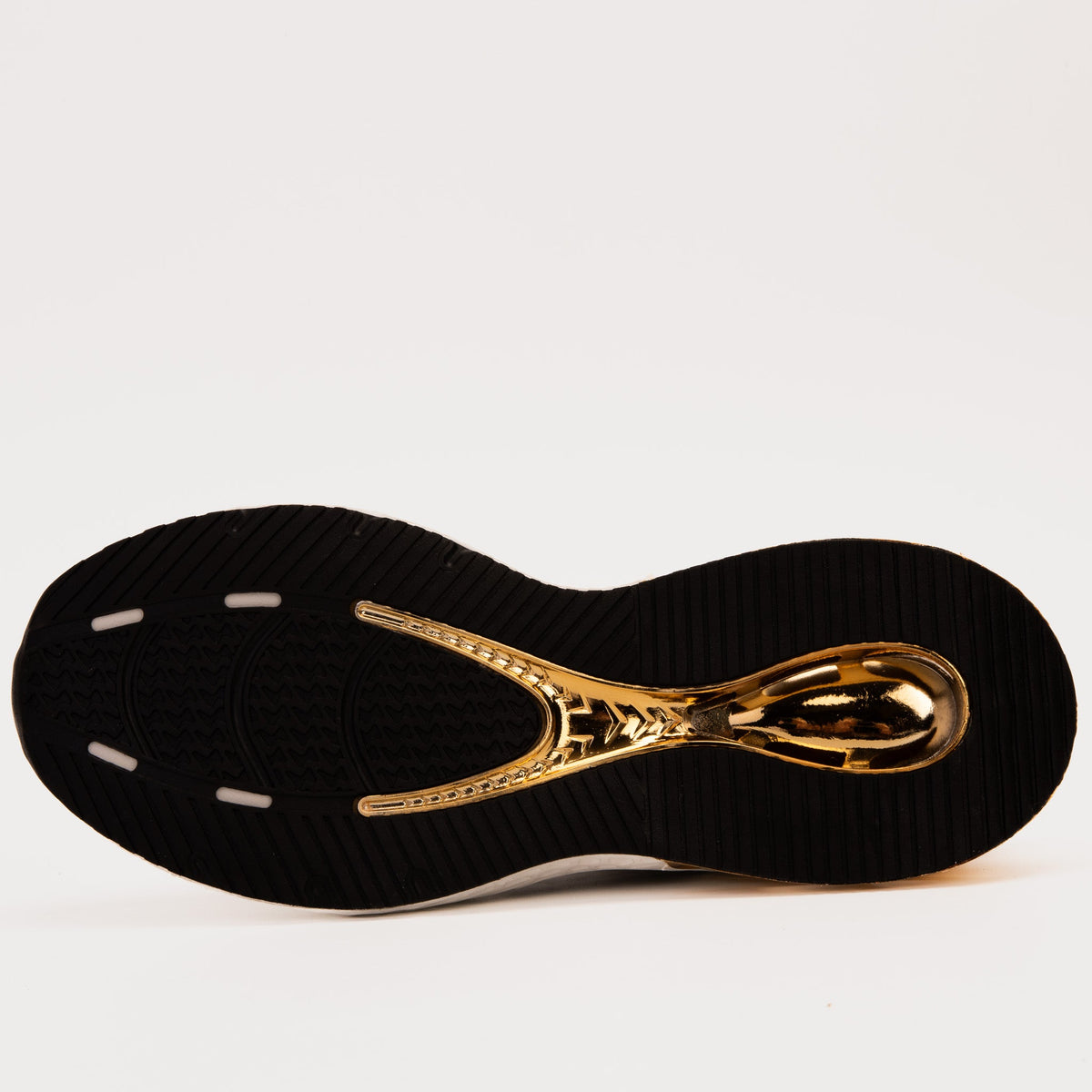 Vinci Leather The Bellagio White & Gold Leather Men Sneaker – product view 5
