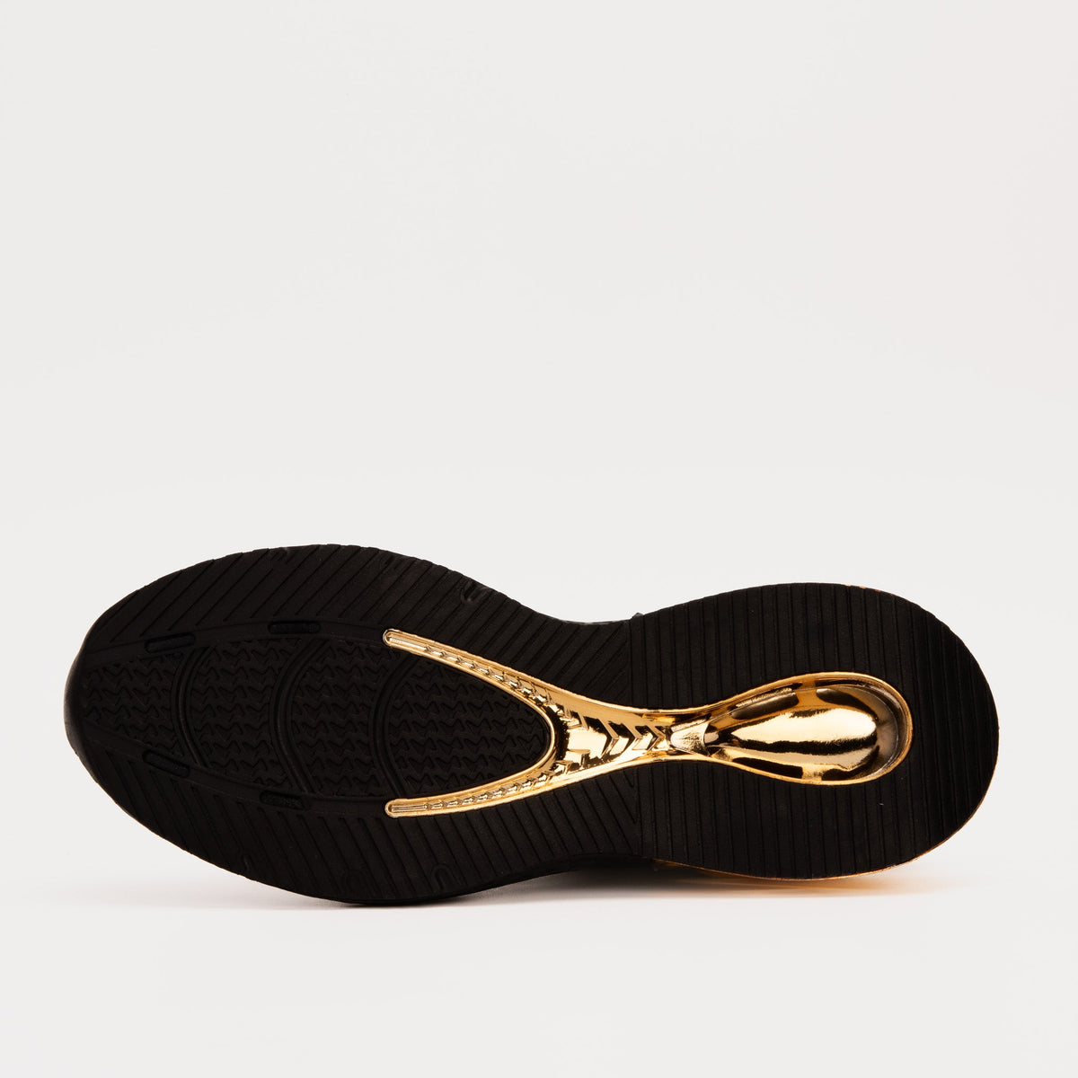 Vinci Leather The Bellagio Black & Gold Leather Men Sneaker – product view 8