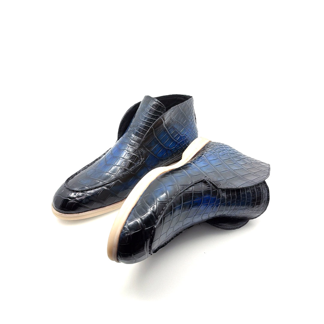 Maurice Nashville Custom Made Alligator Shoe - Navy – product view 7