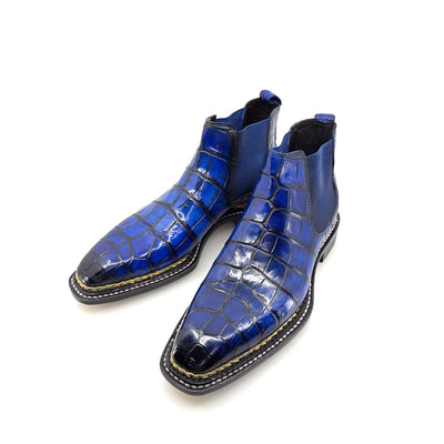 Maurice New York Custom Made Alligator Boot - Blue