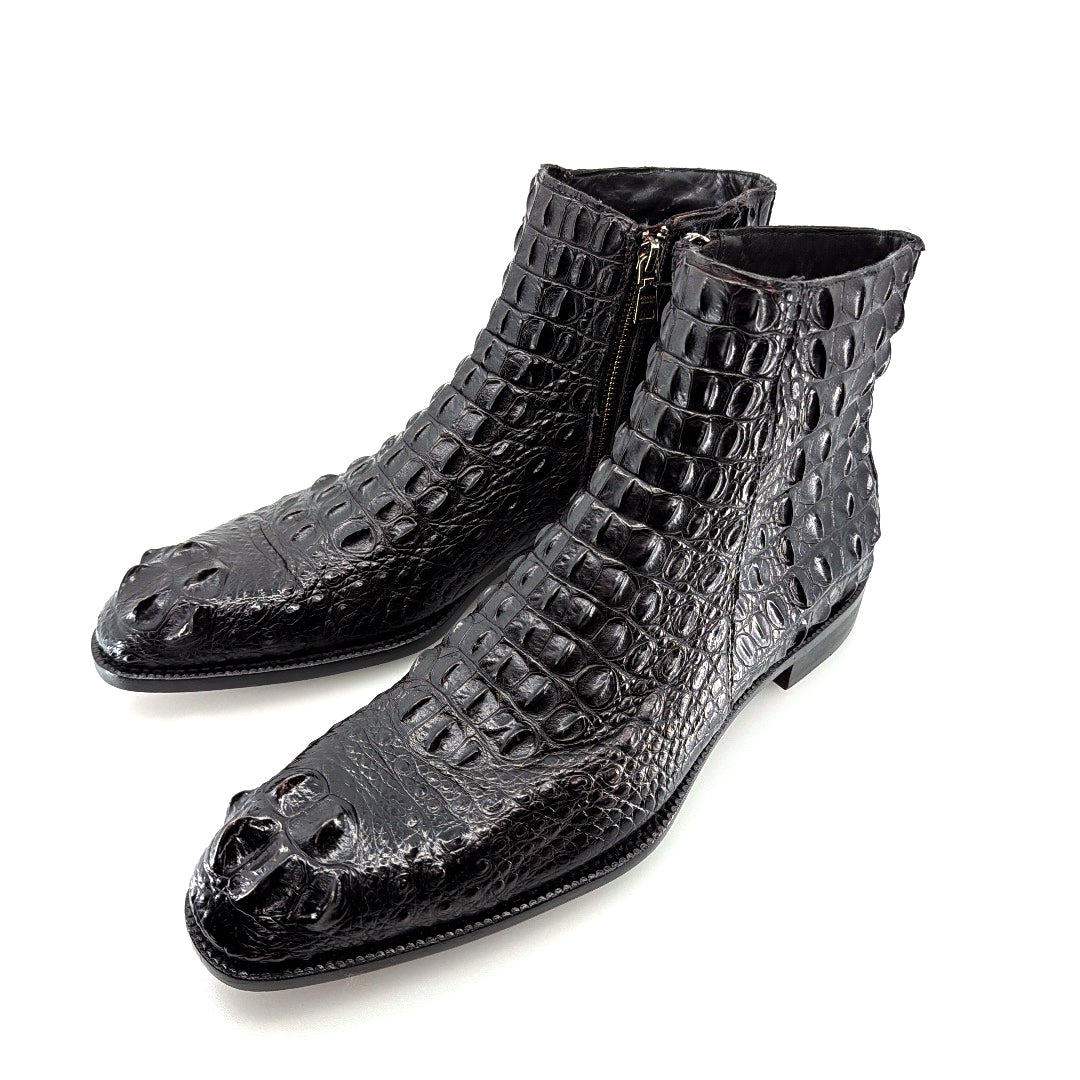 Maurice El Paso Hornback Custom Made Alligator Boot Black – product view 2