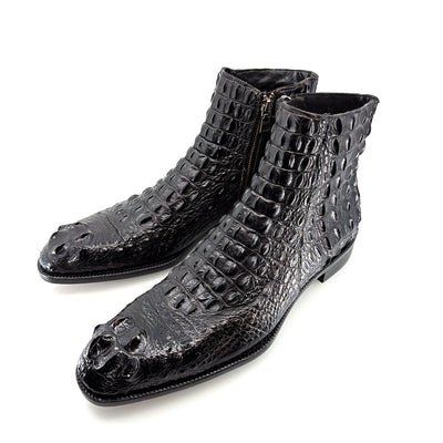 Maurice El Paso Hornback Custom Made Alligator Boot Black