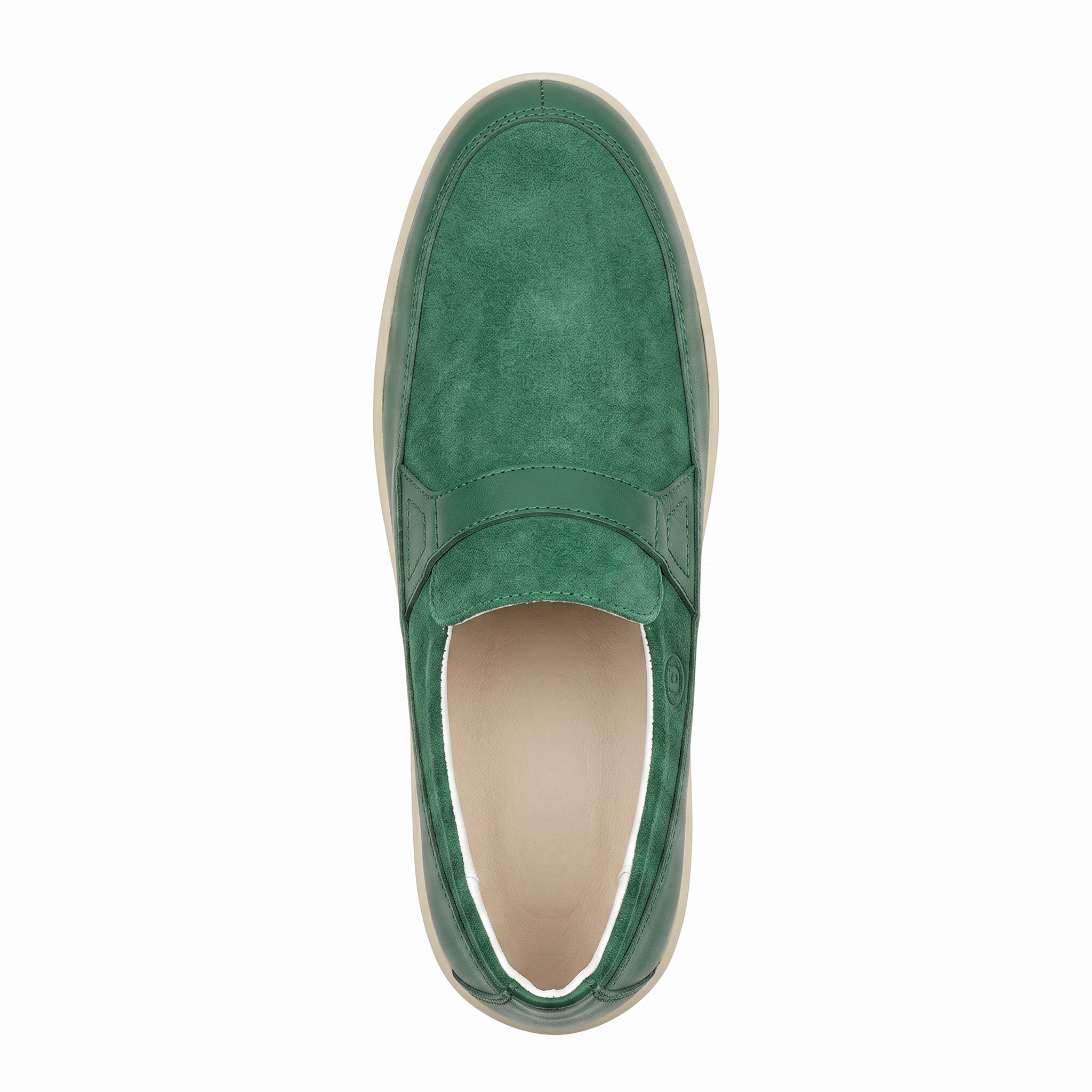 Johnny Famous Bally Style Tribeca Men’s Green Leather and Suede Slip Ons