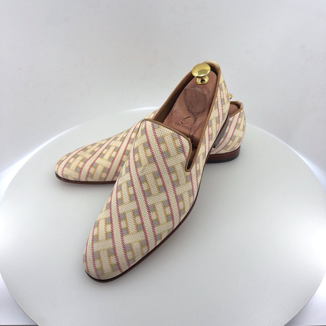 C&E Fashions  C Collection Printed Leather Loafer - Beige – product view 5