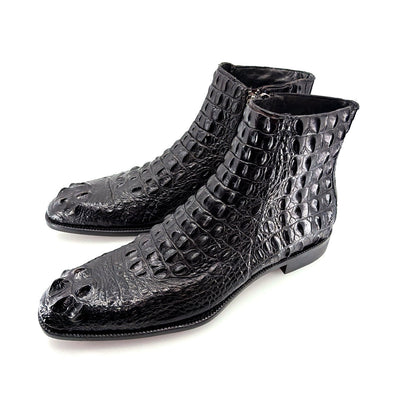 Maurice El Paso Hornback Custom Made Alligator Boot Black
