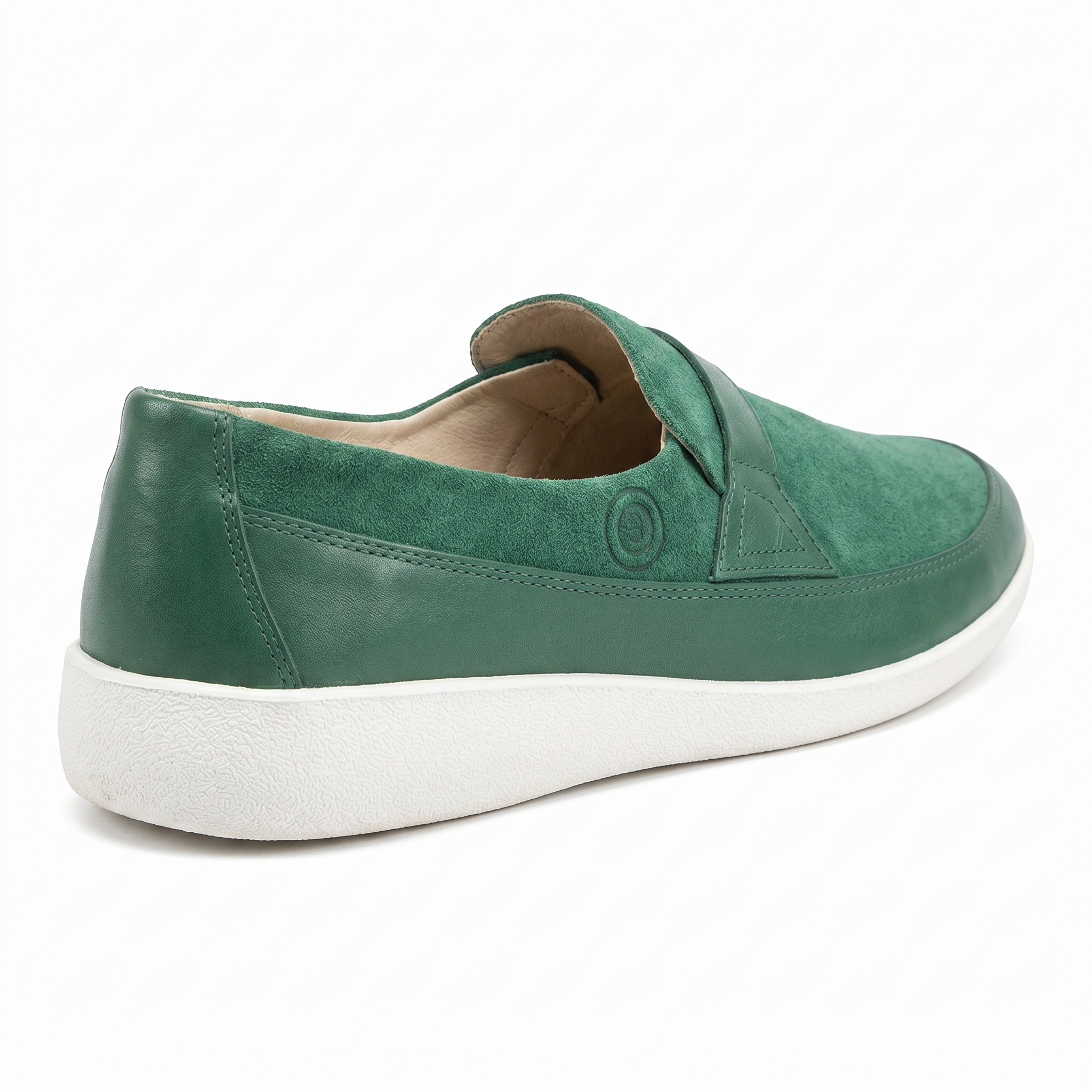 Johnny Famous Bally Style Tribeca Men’s Green Leather and Suede Slip Ons
