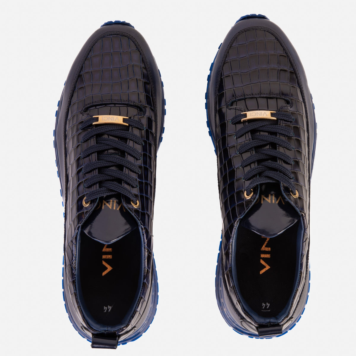 Vinci Leather The Marseille Navy Blue Leather Men Sneaker – product view 7