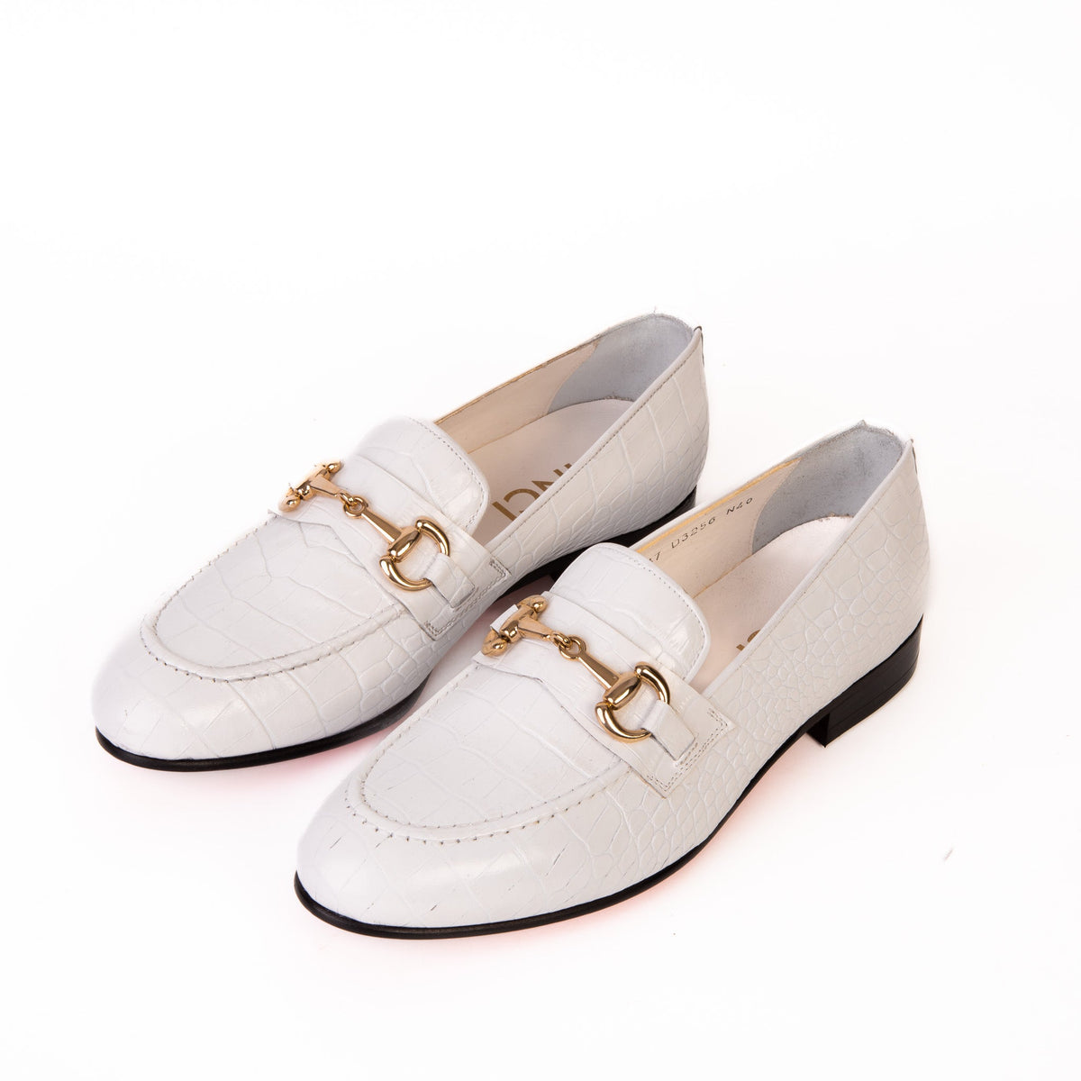 Vinci Leather The Monaco White Leather Men Shoe Bit Loafer – product view 6