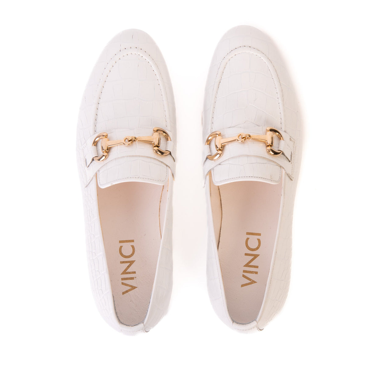 Vinci Leather The Monaco White Leather Men Shoe Bit Loafer – product view 8