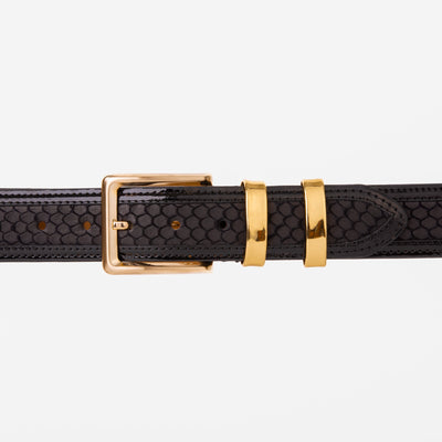 The Imperial Black Leather Belt