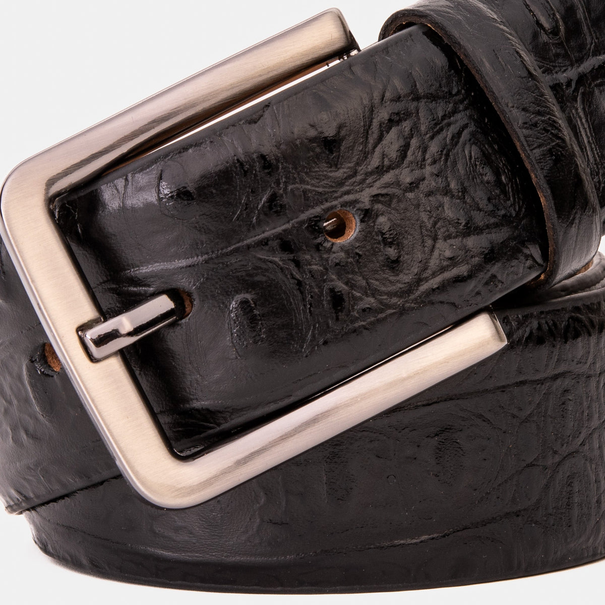 Vinci Leather Randor Black Leather Belt – product view 6