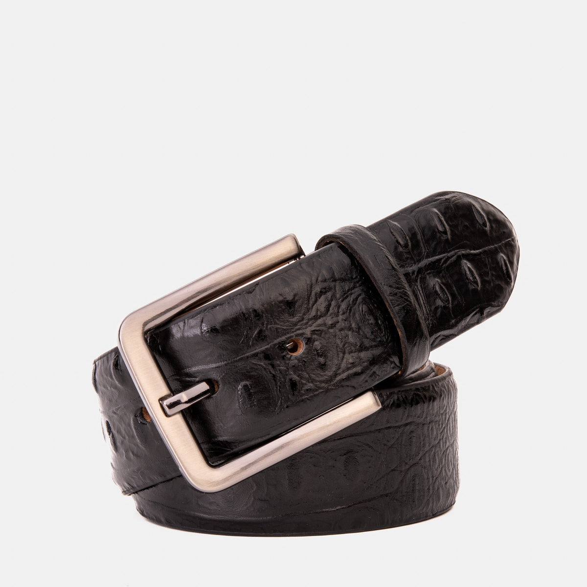 Vinci Leather Randor Black Leather Belt – product view 1