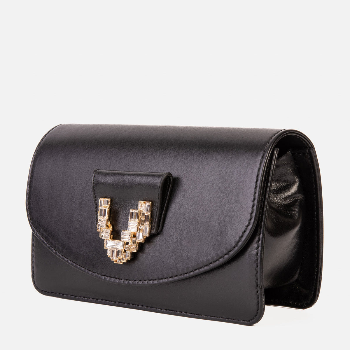 Vinci Leather The Love Black Leather Handbag – product view 1