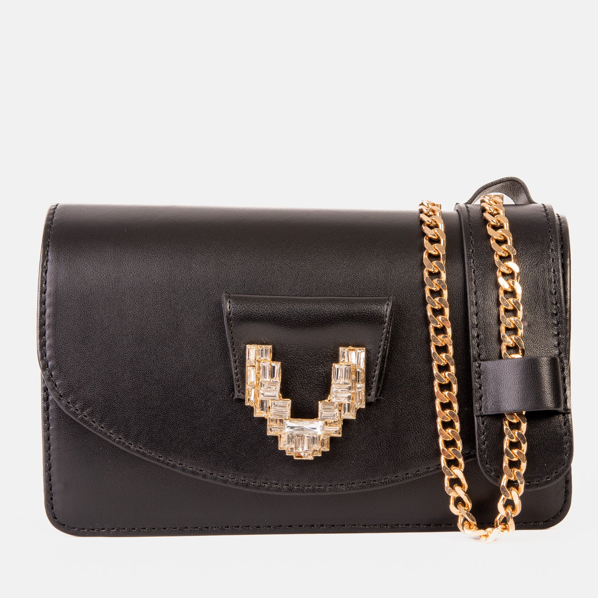 Vinci Leather The Love Black Leather Handbag – product view 2