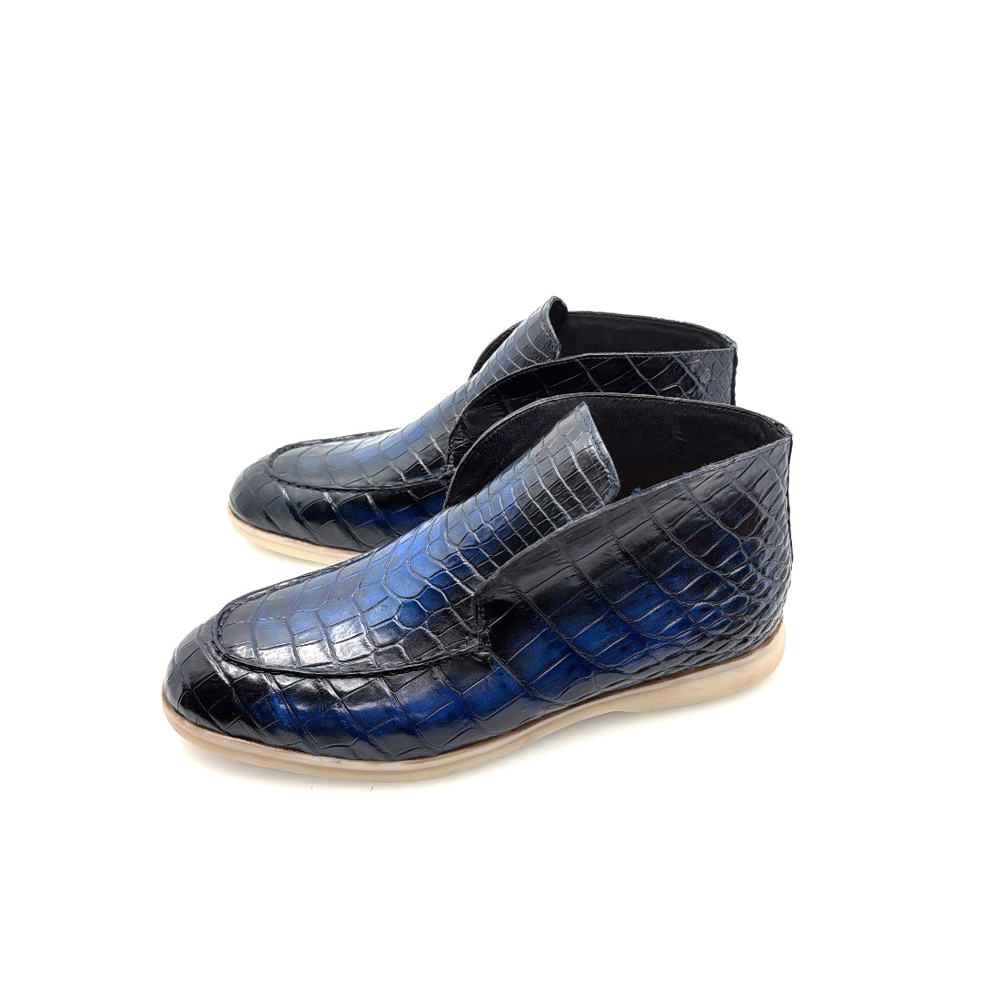 Maurice Nashville Custom Made Alligator Shoe - Navy – product view 4