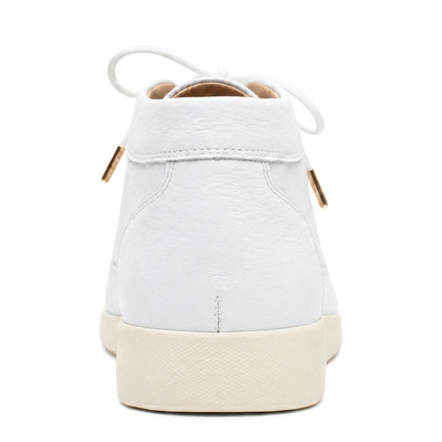 Johnny Famous Central Park Men's White Nappa Leather & Suede High-Top Sneakers | Retro Bally-Inspired