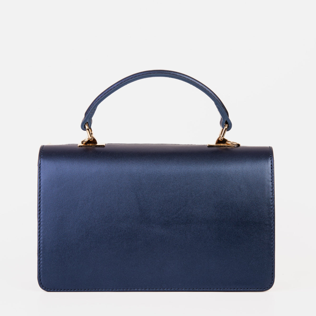 Vinci Leather The Dosso Navy Blue and Beige Handwoven Leather Handbag – product view 5