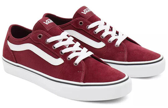 Vans Filmore Decon Men's Sneakers — Red/White Suede