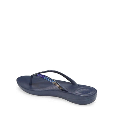 FitFlop Iqushion Ombre Sparkle Women's Flip Flops — Midnight Navy