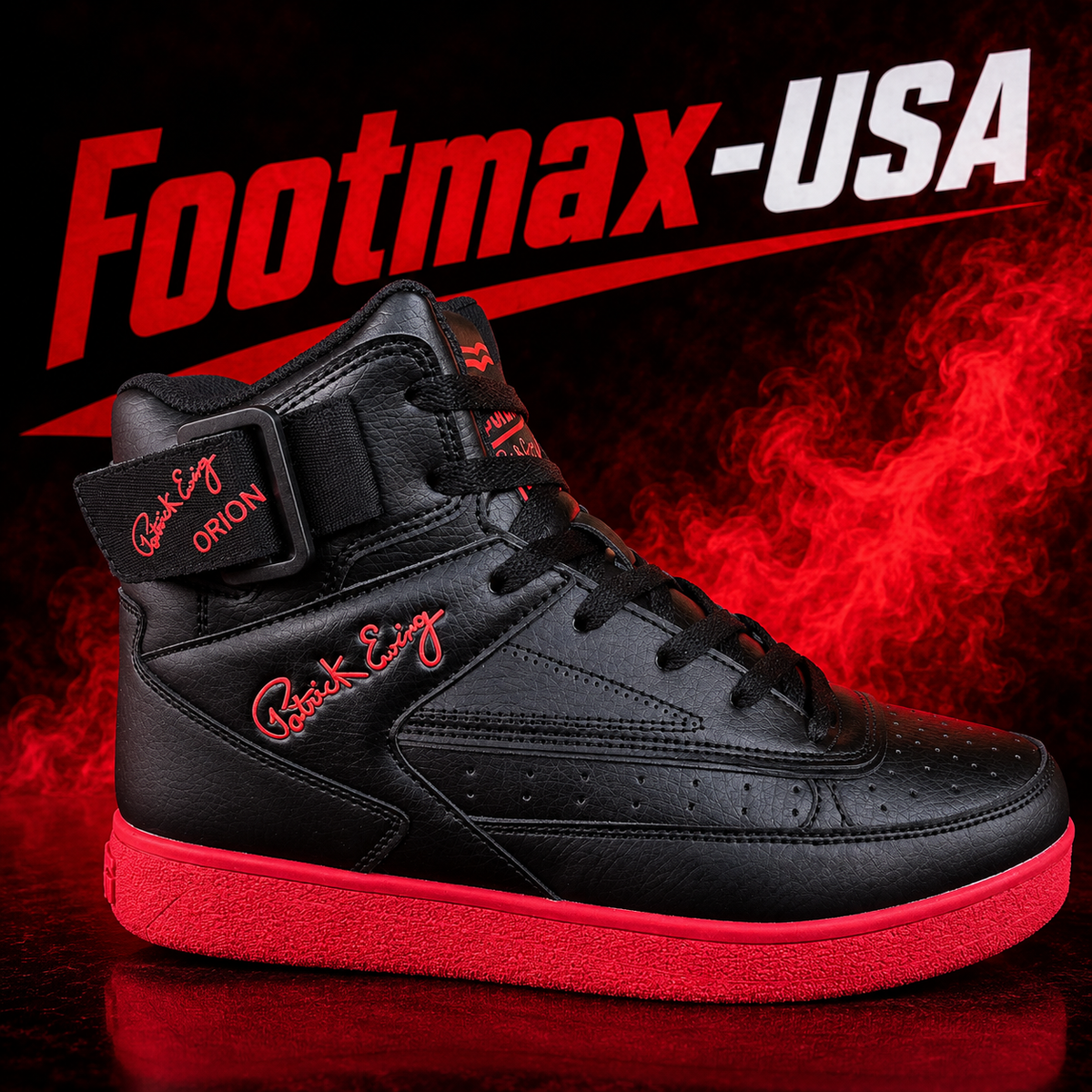 Patrick Ewing 33 Hi-Orion Rebound - 1RBE003-012 (Red / Black) — product view 1