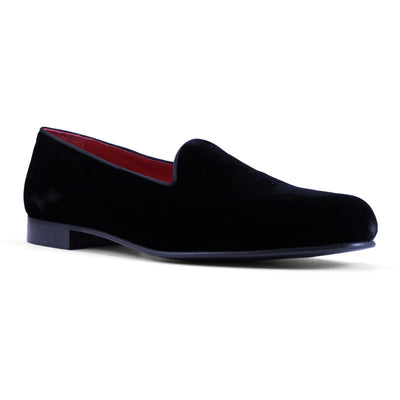 Zelli Italia 10-102-BLK VELVET TUX Shoe, Black Front View