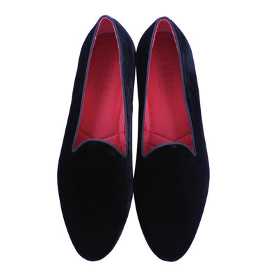 Zelli Italia 10-102-BLK VELVET TUX Shoe, Black Top View