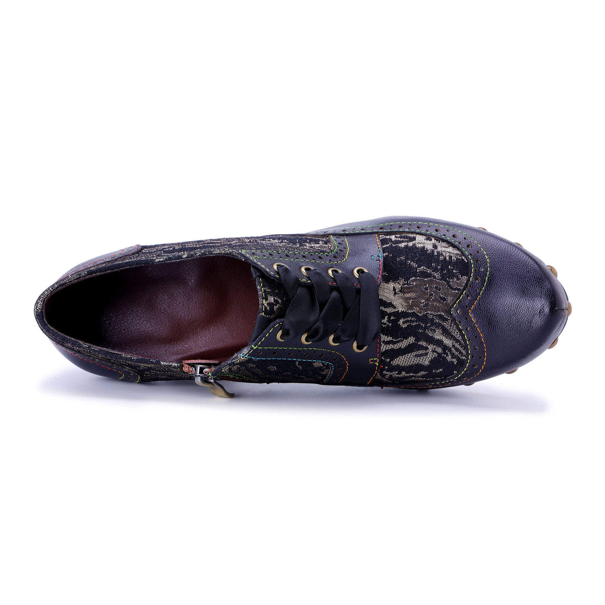Colorstepshoes Retro Handmade Leather Pumps – product view 8