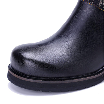 Coloestepshoes Embroidered Elegance Ankle Boots